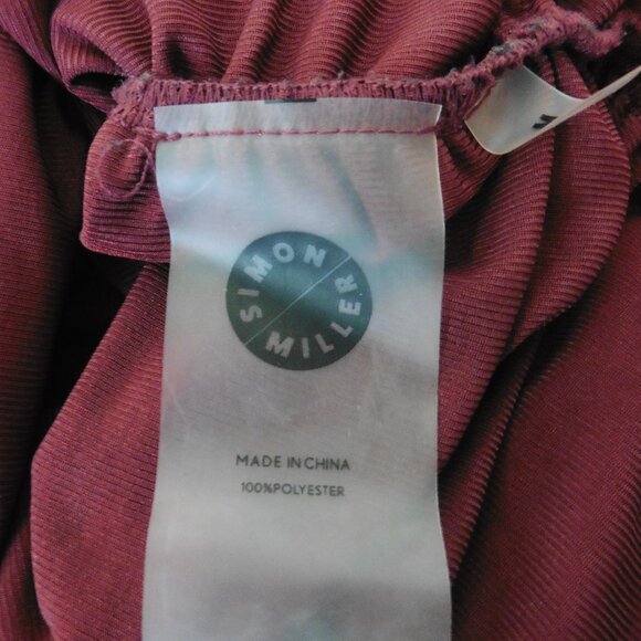 SIMON MILLER Mesh NAI Long Sleeve Top in Lava Red Medium - Picture 5 of 9